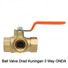 Ball Valve 3 Way Kuningan Drad ONDA